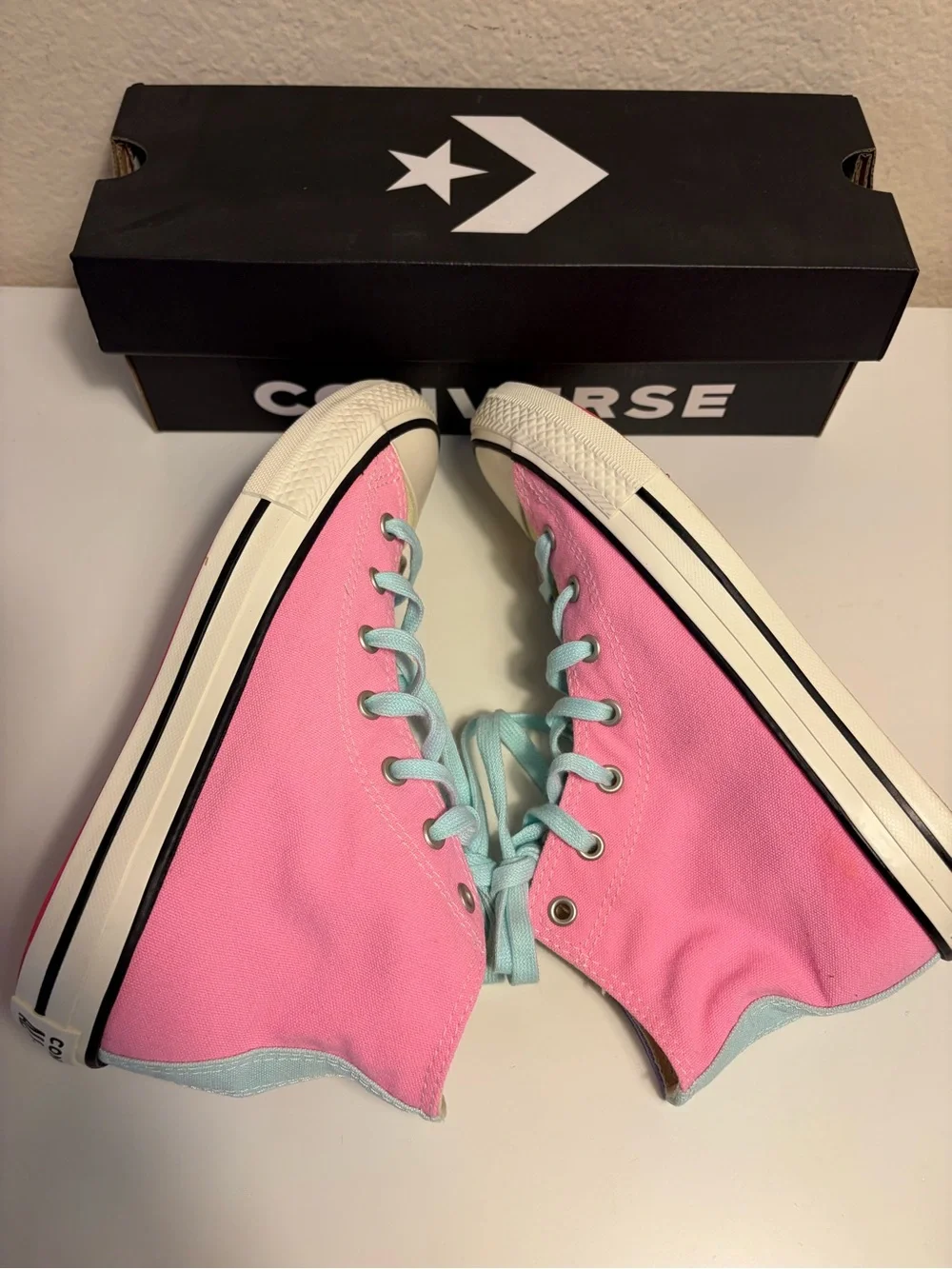 NEW Converse Chuck Taylor All Star Hi Kids Junior Colorblock Pink Purple 663996C